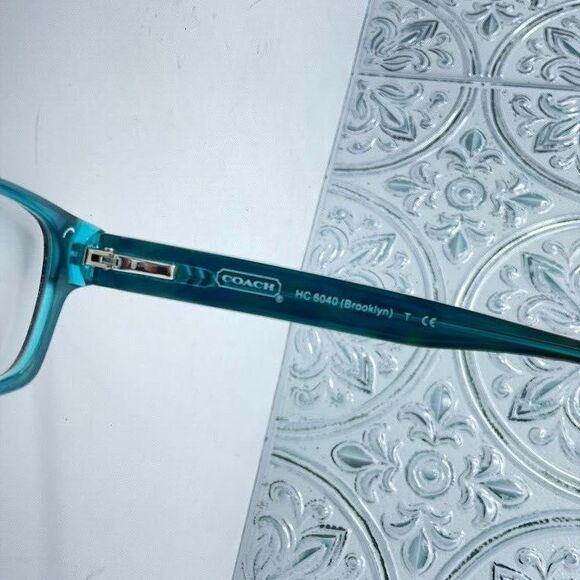 Coach Eyeglasses Frame HC6040 Brooklyn 5116 Tortoise/Teal Women 52[]16 135 - Picture 5 of 7
